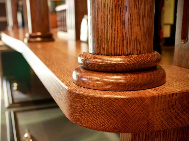 Custom Quartersawn White Oak Bar by Colorado Fine Woodworks