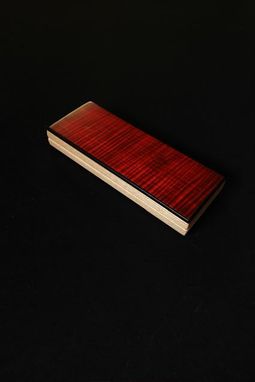 Custom Made Jewelry Box In Ash, Dyed Curly Maple, And Ebony