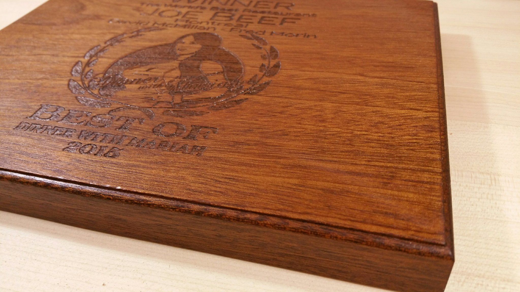 Custom Laser Engraved Sapele Mahogany Cutting Board by Ehandcarved