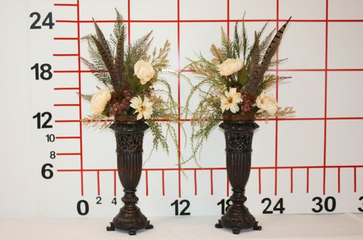 Custom Made Silk Flower Arrangement, Fireplace Mantel Decor, Dining Table Centerpieces