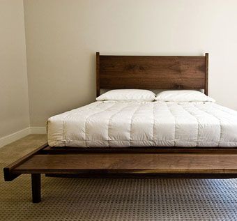 Hand Crafted Walnut Tapered Bed by Infusion Furniture | CustomMade.com