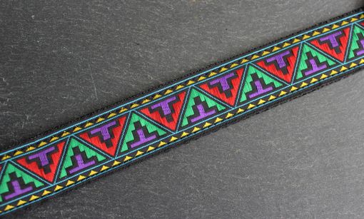 Custom Made Adjustable Dog Collar-Multi-Color Aztec Pattern Collar