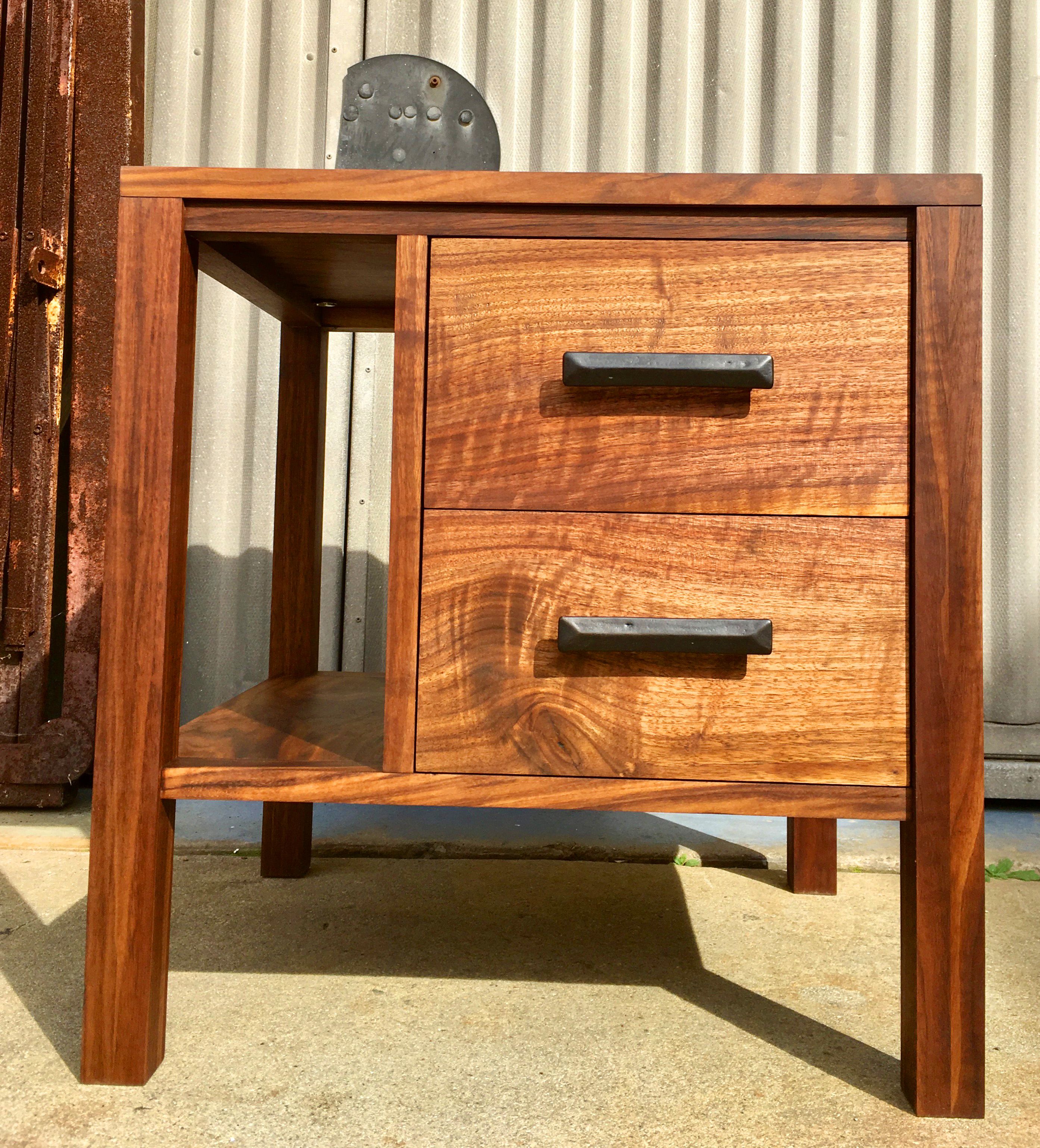 Custom Made Modern Walnut Nightstand by Surfridge Design