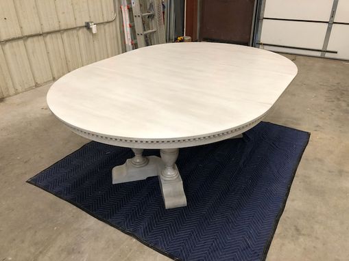 Custom Made Faux Stone Oval/Racetrack Extendable Dining Table