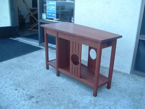 Custom Made Clark's Wedge-Shaped Mission Style Center Table