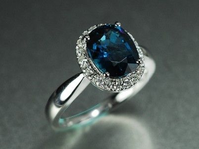 Custom 2 Carat Blue Tourmaline Engagement Ring With Diamonds 14k Custom Made 2 Carat Blue Tourmaline Engagement Ring With Diamonds 14k White Gold