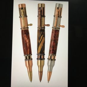 RECYCLED SKATEBOARD Handmade Wooden Wood Pen Style Military Hunter Caliber