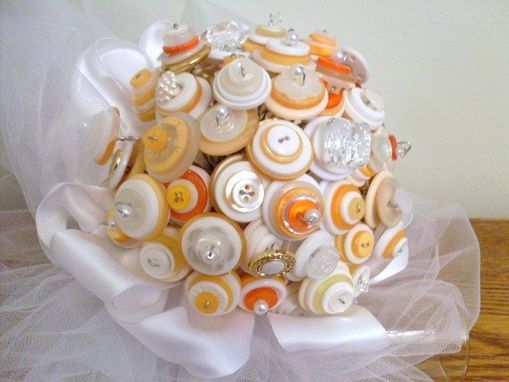 Custom Made Custom Bridal Bouquet Package With Buttons