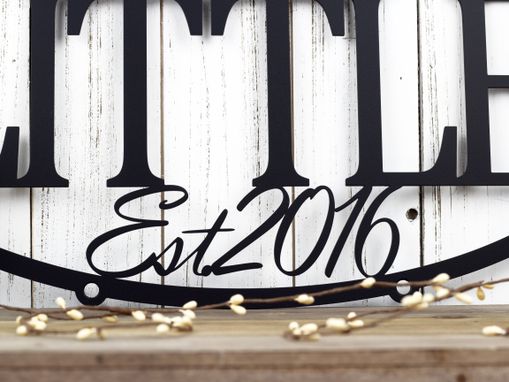 Custom Made Family Last Name Established Year Oval Metal Sign