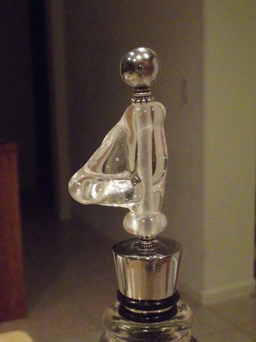Custom Glass Nose Shaped Wine Stopper! by Glass Art Revealed Memorial