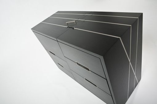 Custom Made Stainless Steel Inlaid Night Stands
