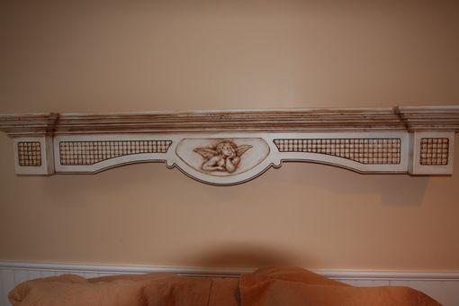 Custom Made Solid Maple Carved Mantel