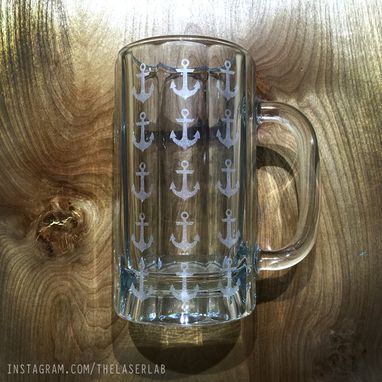 Custom Made Glass Beer Mug Custom Laser Engraved
