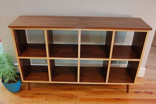 Custom Made Furnishings : Walnut Bookcase With Maple Edge Banding