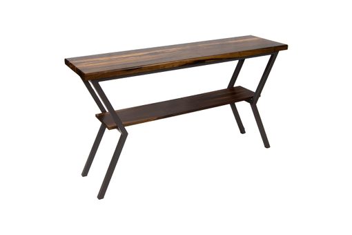Custom Made Modern Wood And Steel Console Table