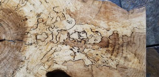 Custom Made Live Edge Epoxy Tabletop Spalted Sycamore