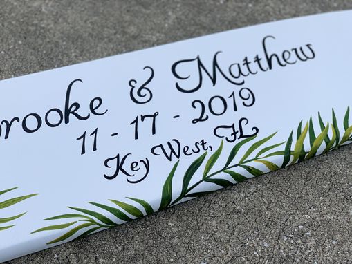 Custom Made Tropical Wedding Decor. Beach Wedding Sign Surfboard. Gift For Couple Christmas