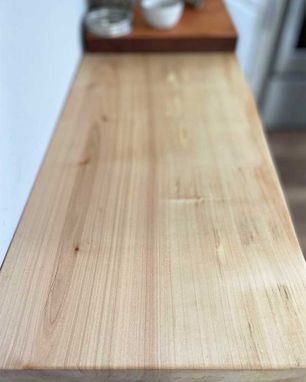 Custom Made Forge Console Table - Solid Maple Console Table With Hairpin Legs - Size Options