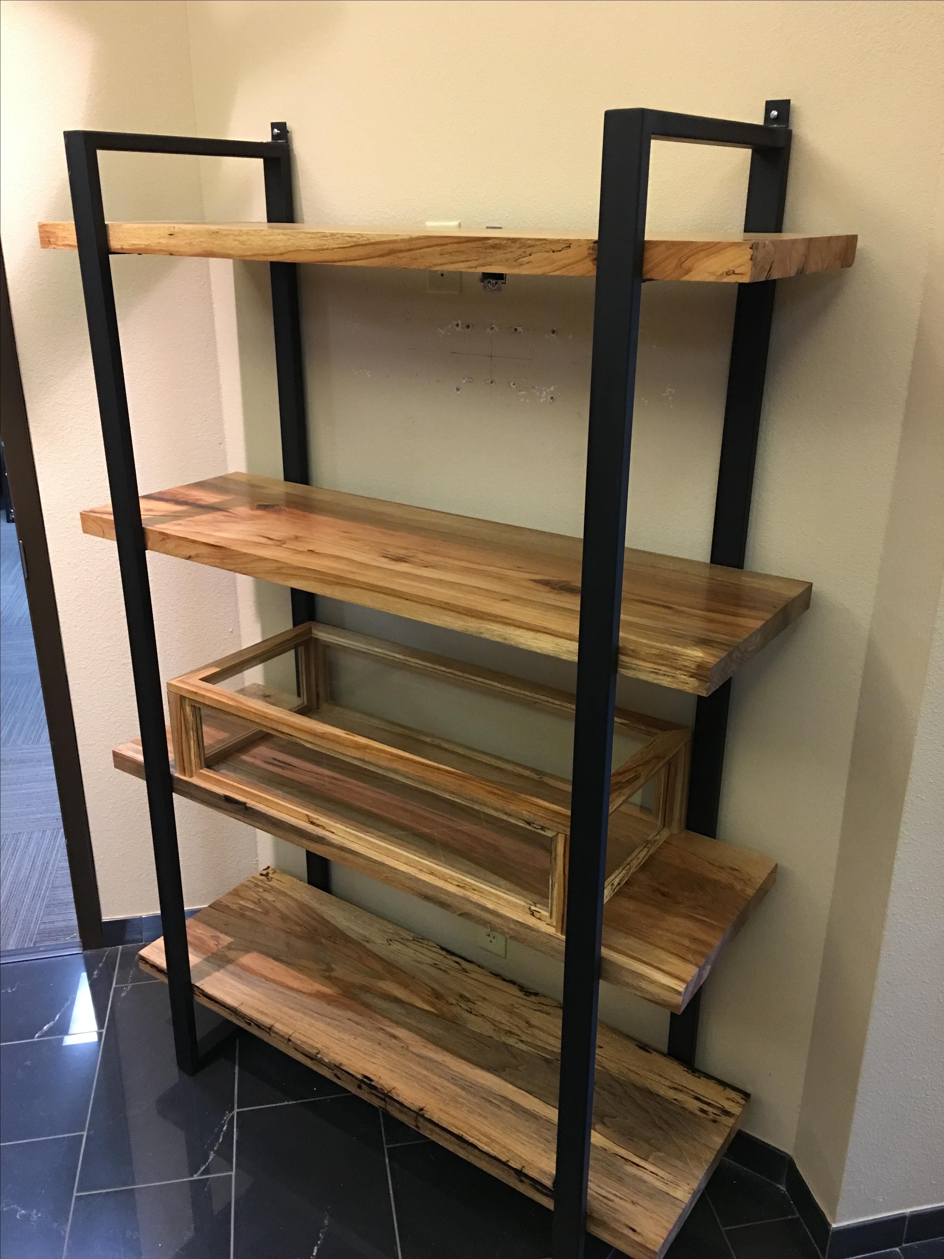 Buy Hand Crafted Bookcase,Live Edge,Living Room,Office,Shelf,Display