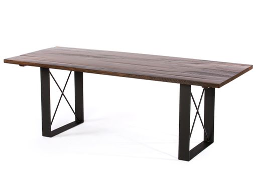 Custom Made The Soho Reclaimed Wood Dining Table - Dark Walnut