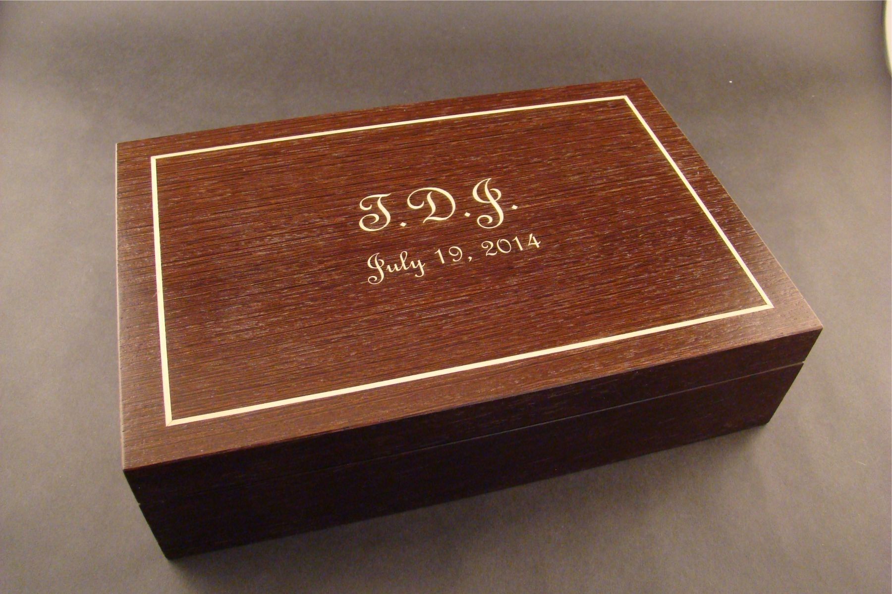 Buy a Hand Crafted Custom Engraved Wood Jewelry Box In Wenge, made to ...