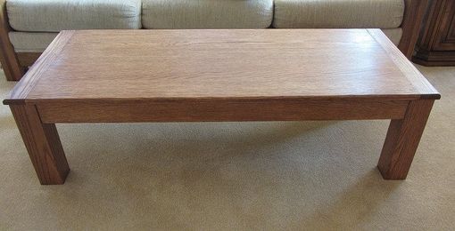Custom Made Oak Coffee Table With Breadboard Ends