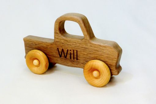 Custom Made Wooden Truck Push Toy - Customized With Name