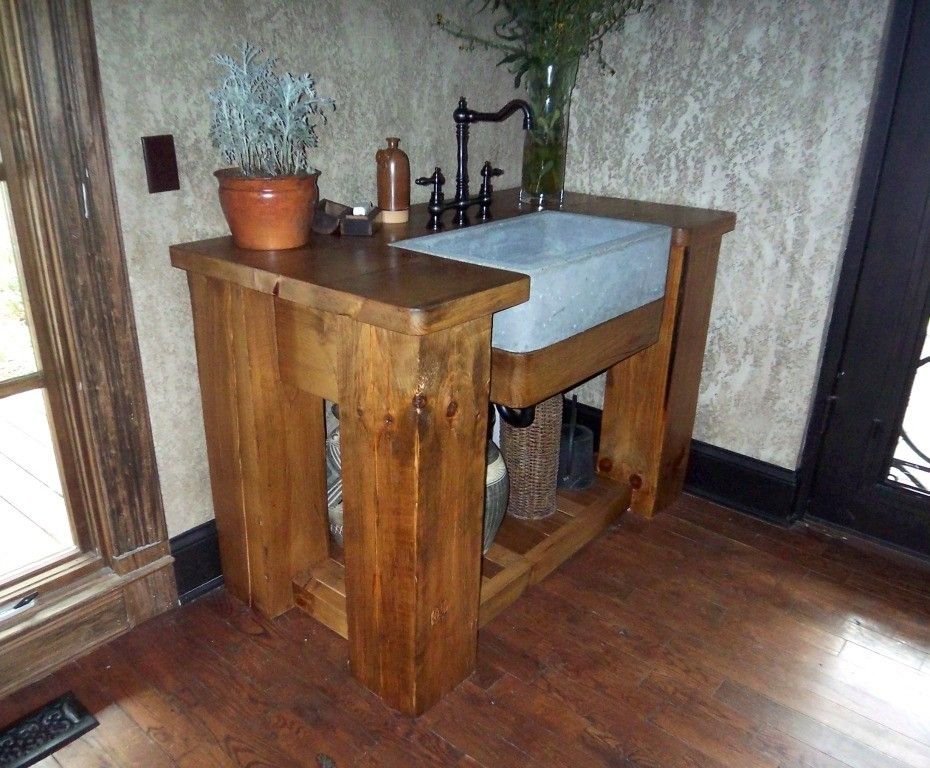 Custom Made Tuscan Kitchen Prep Sink by Michael Demay Company