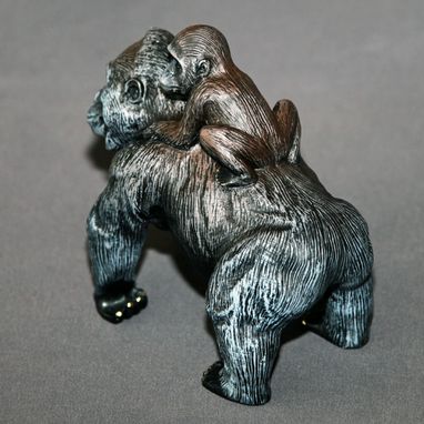 Custom Made Gorilla "Mama & Baby Gorilla" King Kong Figurine Statue Sculpture Limited Edition Signed Numbered