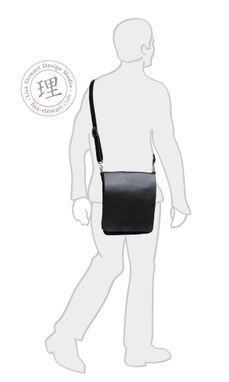 Custom Made Leather & Suede Ipad Tablet Messenger Bag