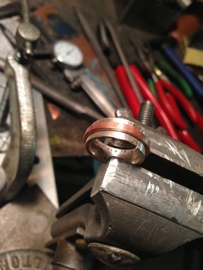 Custom Made Silver Liner Wedding Bands