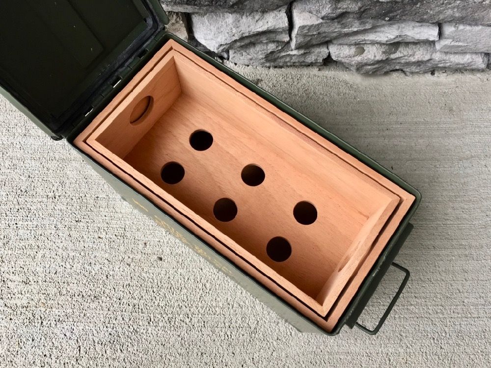 Buy Hand Made The 50 Ammodor Ammo Can Tactical Cigar Humidor, made to ...