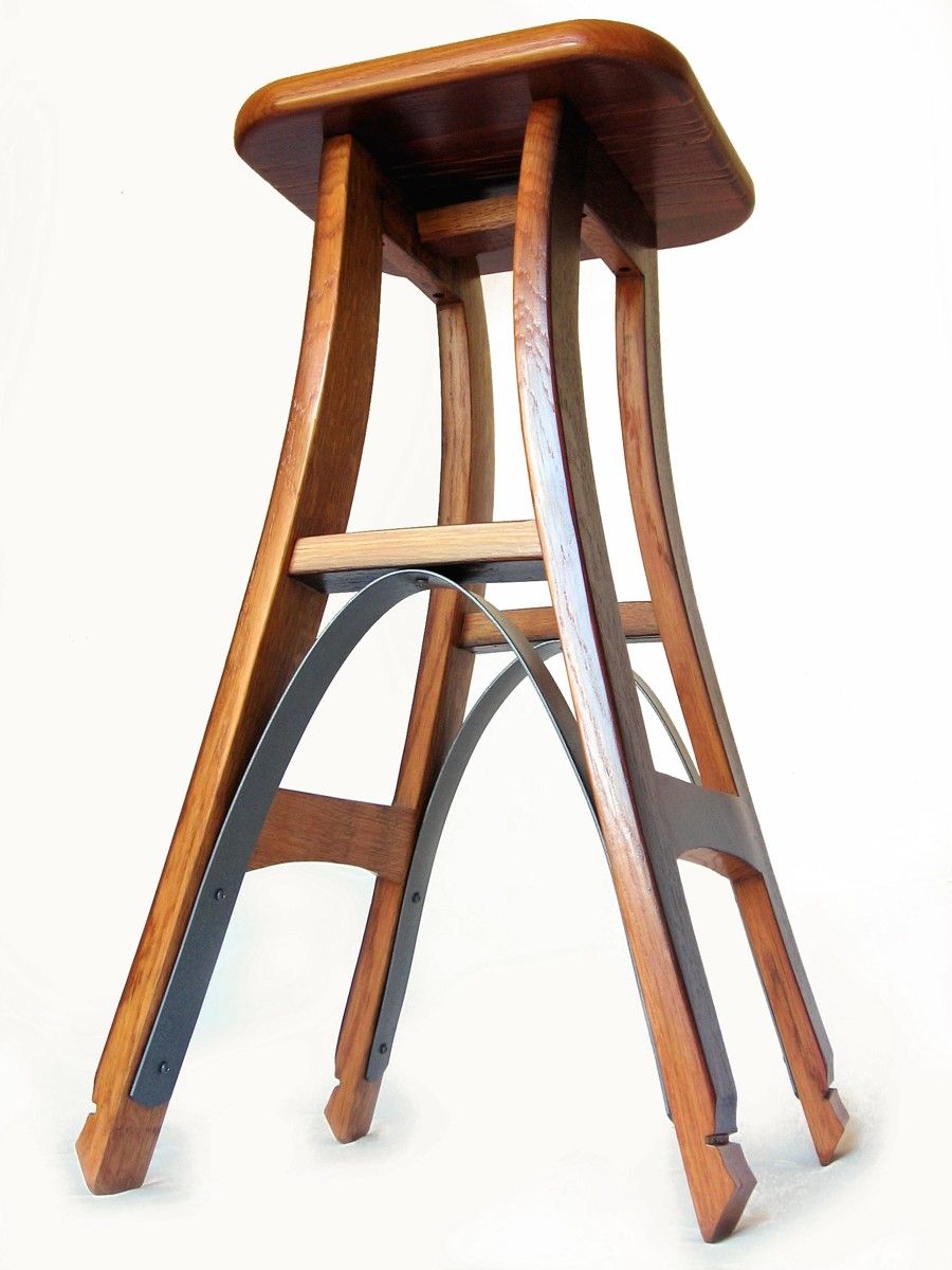 Buy Hand Crafted Eiffel Barstool Recycled Oak Wine Barrel High