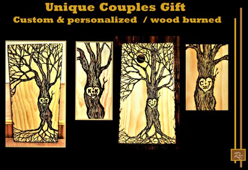 Custom Made Wood Anniversary Gift,5 Year Anniversary,Couples Art,Nature Art,Cabin Decor,Rustic Art,Home Decor