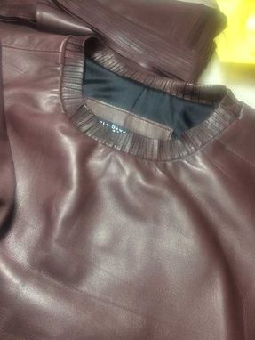 Custom Made Custom Made Stretch Leather Sweatshirt
