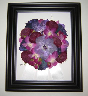 Custom Made Pressed Flower Art ~ Bridal Bouquet ~ Flowers Only