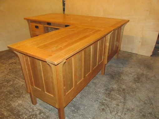 Custom Made Recption Desk Mission Style Amish Style Walnut Oak Cherry Maple