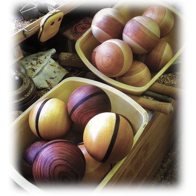 Custom Made Bocce Sets With Contrasting Woods