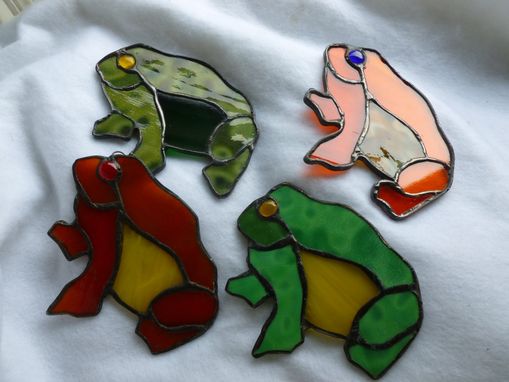 Custom Made Custom Stained Glass Frog