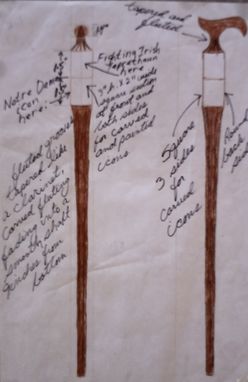 Custom Made Notre Dame Fighting Irish Cane