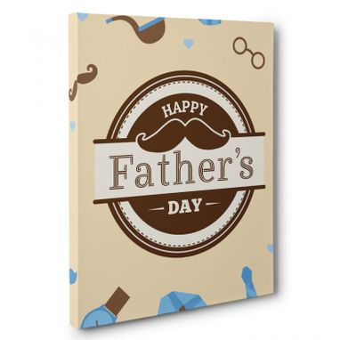 Custom Made Happy Father’S Day Circle Canvas Wall Art