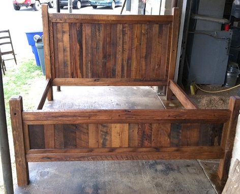 Custom Made King Size Bed Frame Made With Beveled Posts