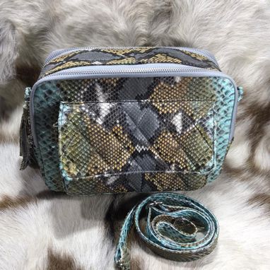 Custom Made Real Snakeskin Women Zipper Shoulder Bag