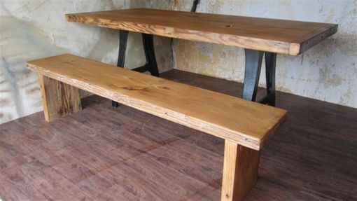 Custom Made Reclaimed Wood Kitchen Table Industrial Legs