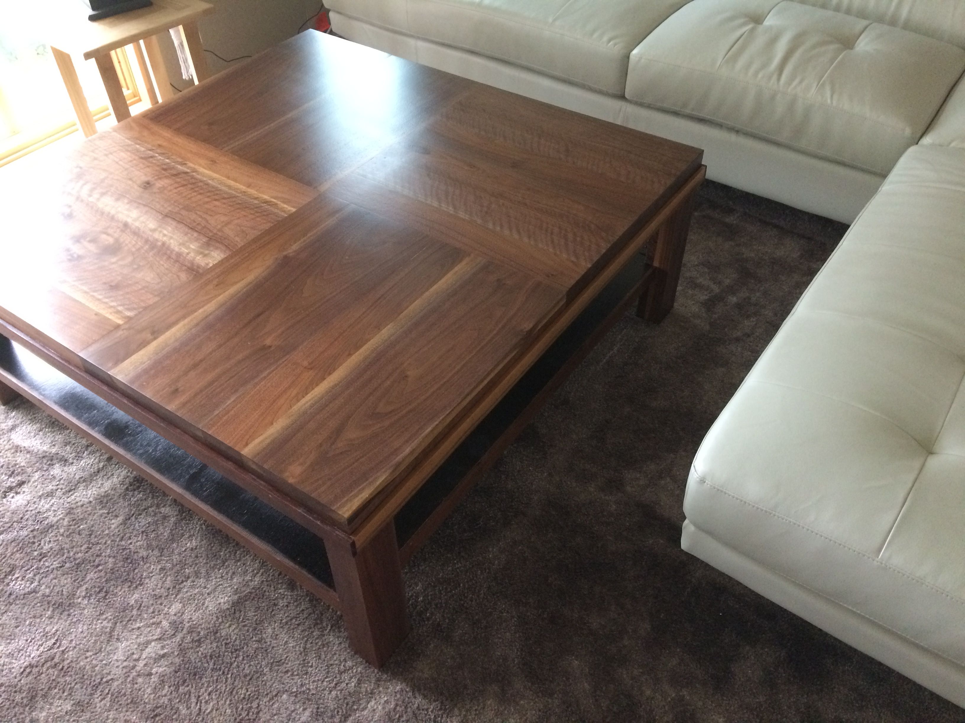 Buy Custom Modern Walnut Coffee Table Made To Order From The Stockton Mill 0828