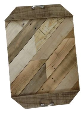 Custom Made Serving Tray Of Vintage Pallet Wood Planks With Your Custom Details