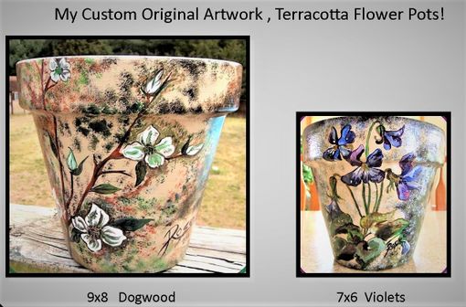 Custom Made Humming Bird Gifts, Custom, Flower Pots, Hand Painted, Mother Gift, Any Images, Sized Etc