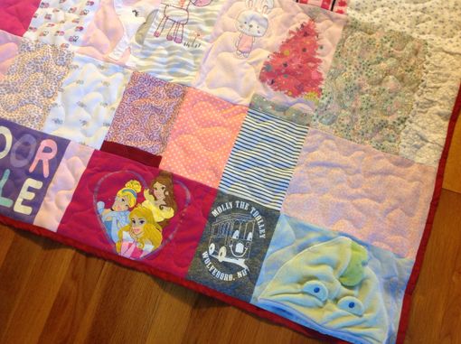 Custom Made Custom Embroidered Patchwork Baby Clothing Quilt