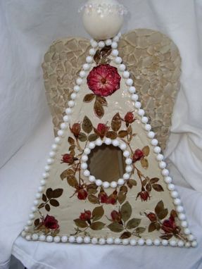 Custom Made Angel Birdhouse Pressed Flowers, Jewelry, Rock, Bark