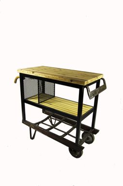 Custom Made Industrial Bar Cart
